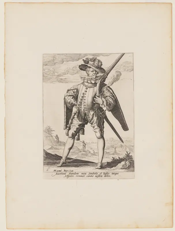Musketeer, from Officers and Soldiers of the Bodyguard of Emperor Rudolph II Wall Art by Jacob de Gheyn, II - High-Resolution Digital Print