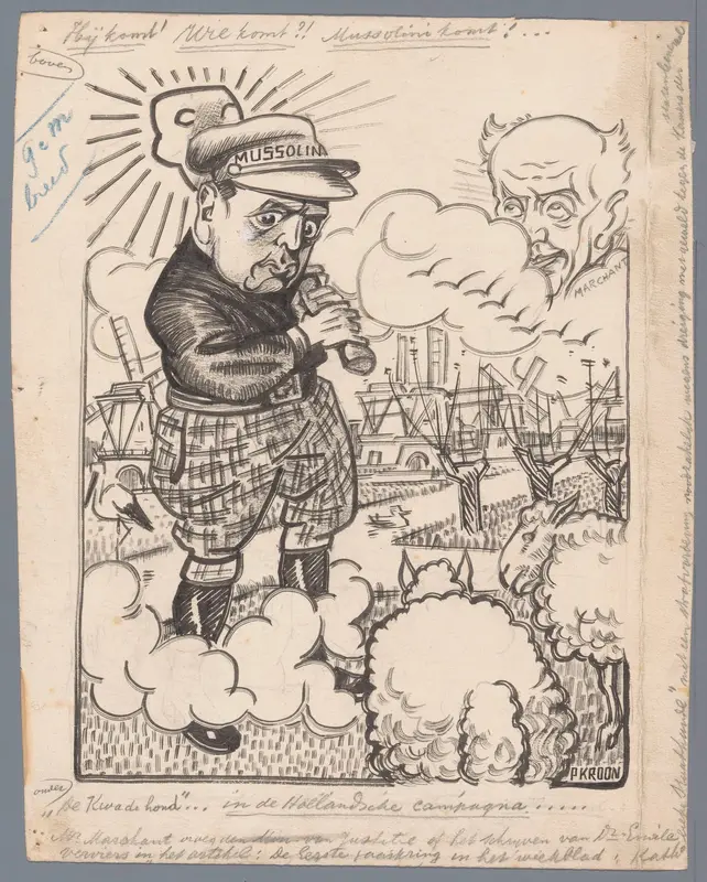 Mussolini in Nederland Wall Art by Unknown - High-Resolution Digital Print