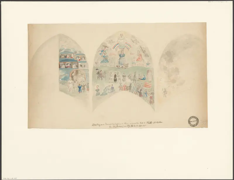 Muurschildering met het Laatste Oordeel Wall Art by anonymous - High-Resolution Digital Print