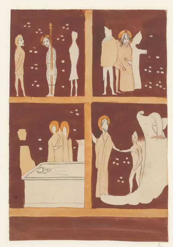 Muurschildering van het lijden van Christus uit de kerk in Emmen Wall Art by anonymous - High-Resolution Digital Print