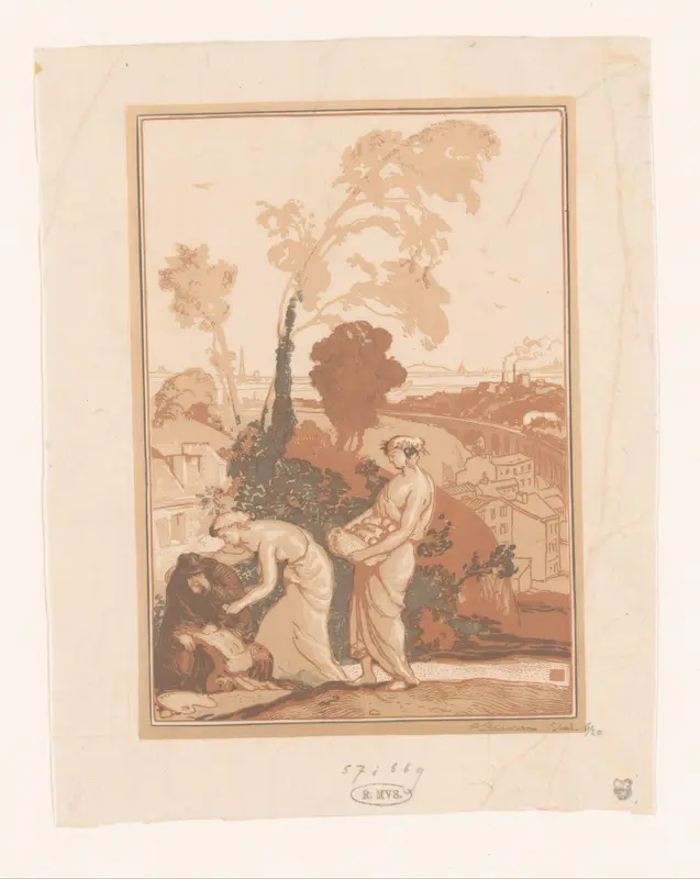 Muziek en Poëzie helpen de kunstenaar Wall Art by Unknown - High-Resolution Digital Print