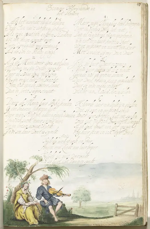 Muziek makend herderspaar Wall Art by Gesina ter Borch - High-Resolution Digital Print