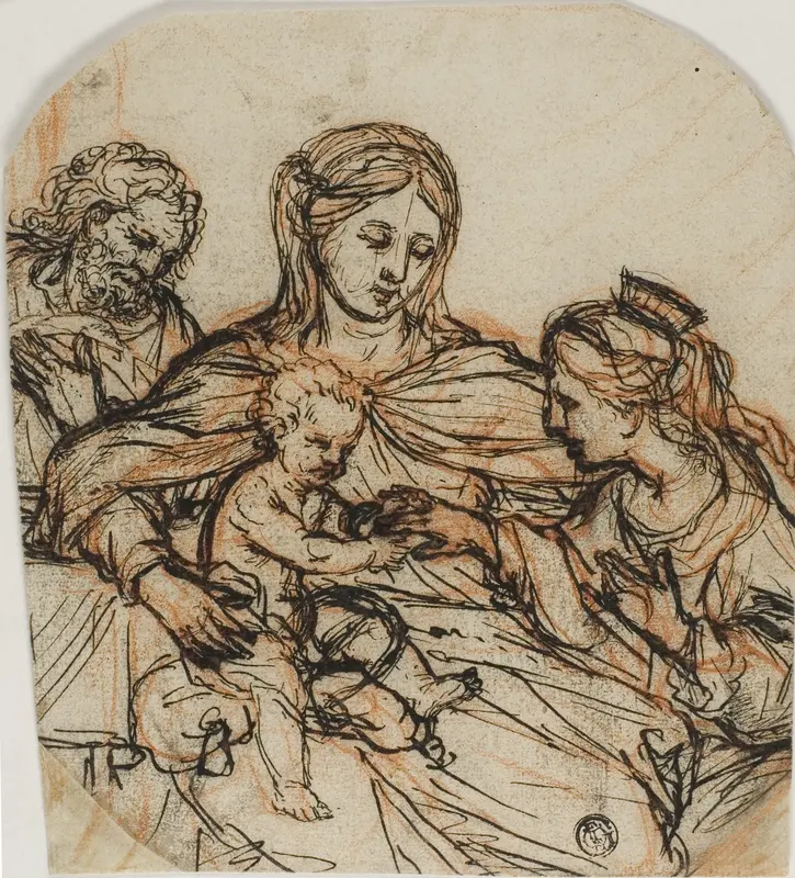Mystic Marriage of Saint Catherine Wall Art by Guercino - High-Resolution Digital Print