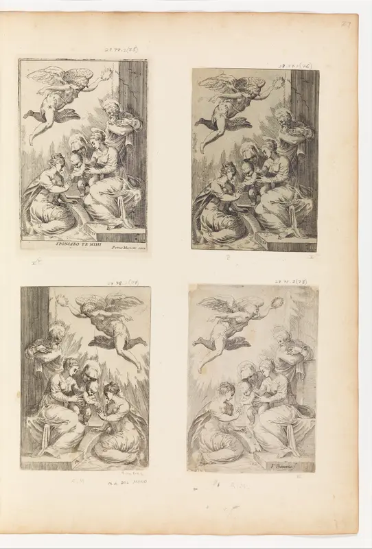 Mystic Marriage of St. Catherine Wall Art by Marco Angolo del Moro - High-Resolution Digital Print