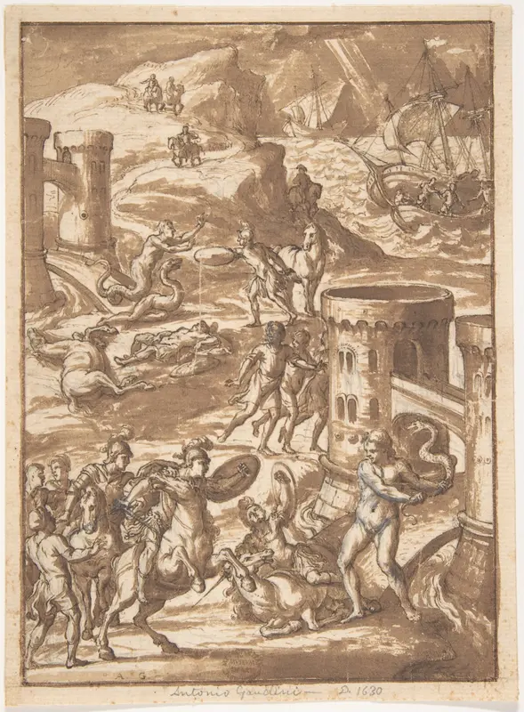 Mythological Scene Wall Art by Antonio Gandini - High-Resolution Digital Print