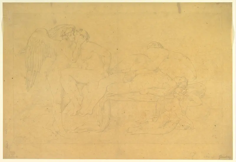 Mythological Scene, from the Legend of Cupid and Psyche Wall Art by Bonaventura Genelli - High-Resolution Digital Print