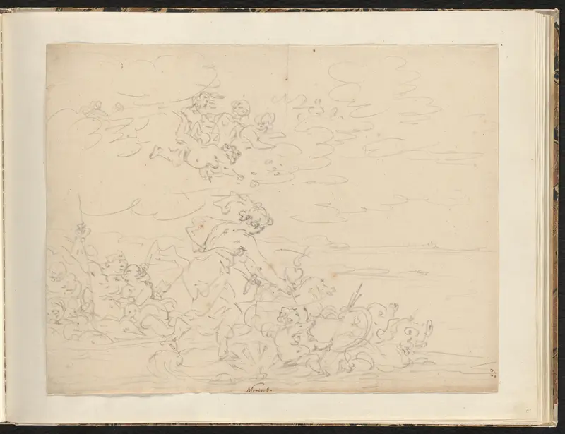 Mythologische voorstelling met Galatea Wall Art by Unknown - High-Resolution Digital Print