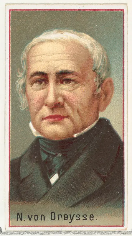 N. von Dreysse, printer's sample for the World's Inventors souvenir album (A25) for Allen & Ginter Cigarettes by Allen & Ginter - High-Resolution Digital Print