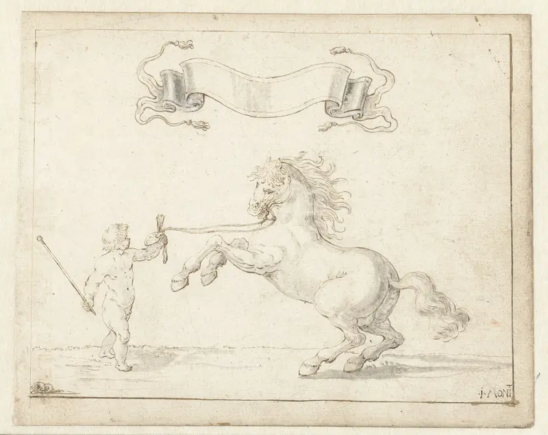 Naakt jongetje met schildersattributen Wall Art by Jan Moninckx - High-Resolution Digital Print