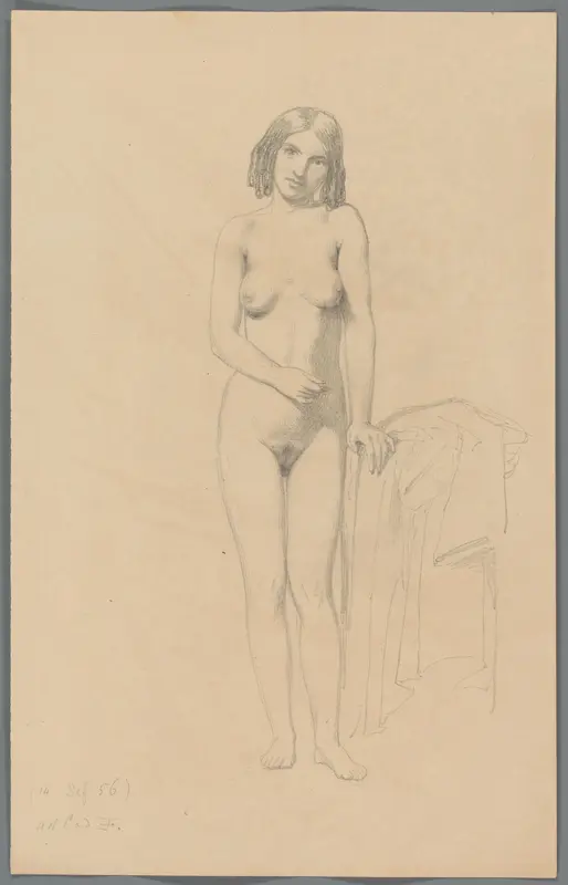 Naakte jonge vrouw Wall Art by Unknown - High-Resolution Digital Print