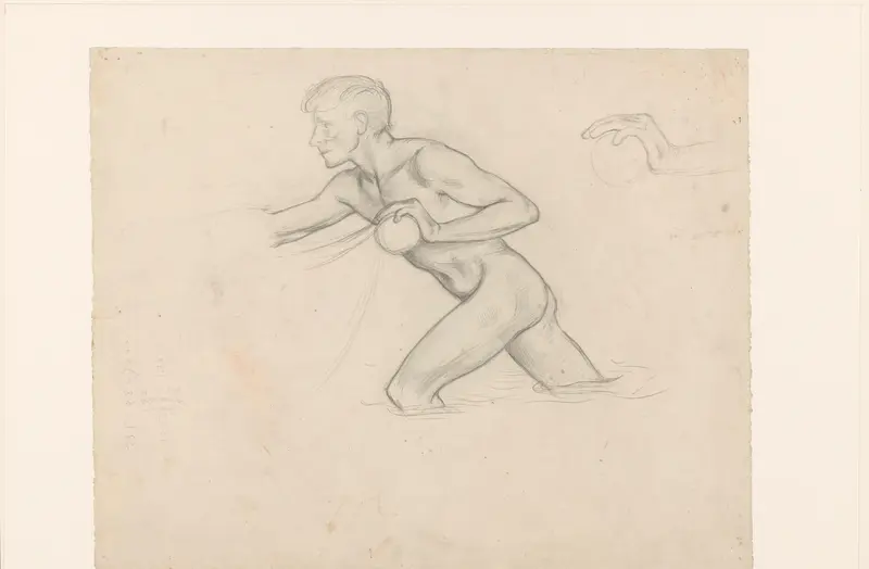 Naakte jongen in het water, duwend Wall Art by Richard Nicolaüs Roland Holst - High-Resolution Digital Print