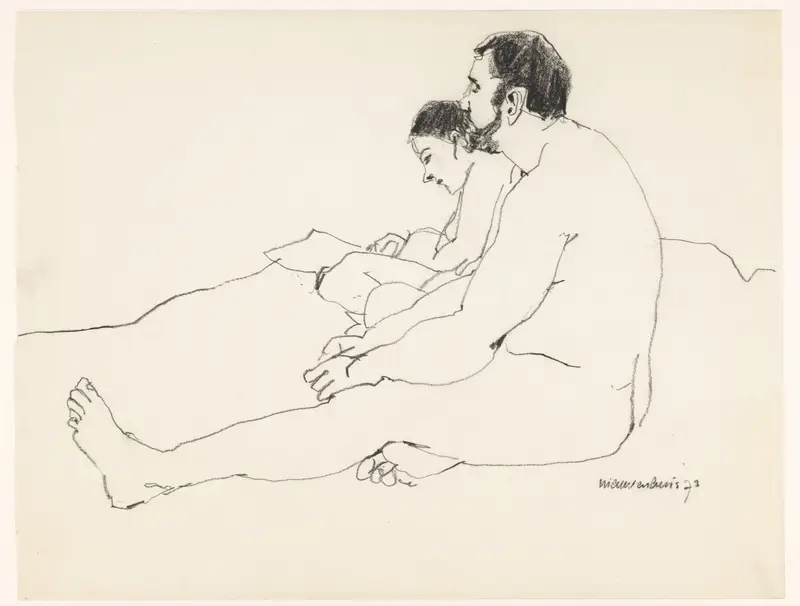Naakte man en vrouw Wall Art by Unknown - High-Resolution Digital Print