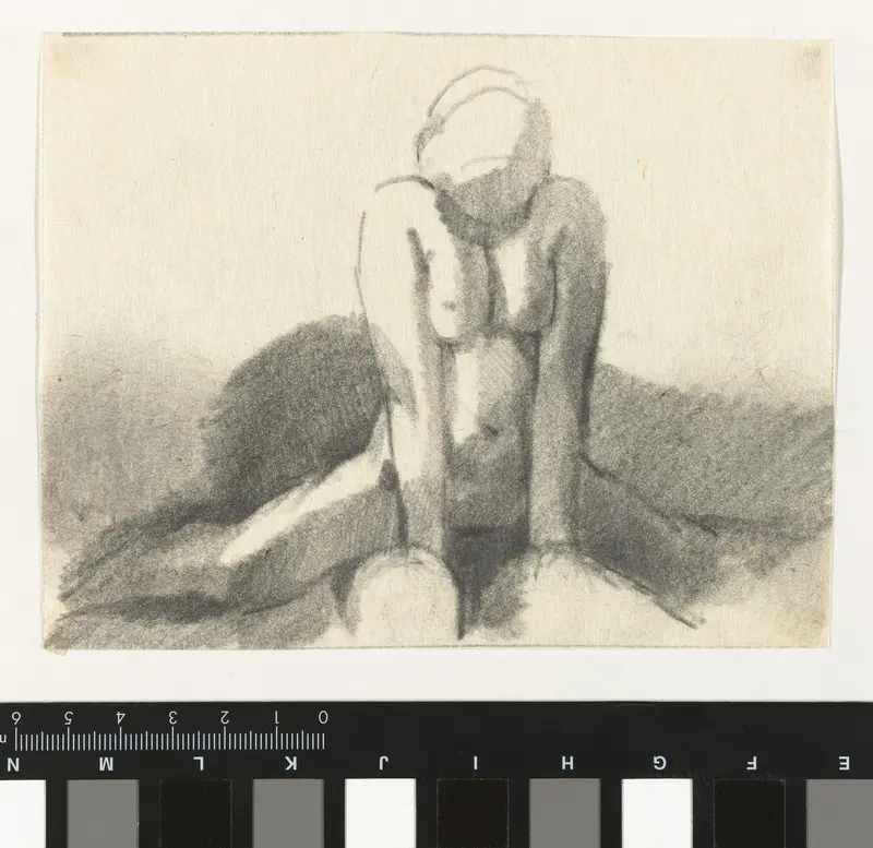 Naakte vrouw in spreidzit Wall Art by Gooitzen de Jong - High-Resolution Digital Print