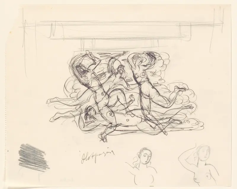 Naakte vrouwen, zwemmend Wall Art by Leo Gestel - High-Resolution Digital Print