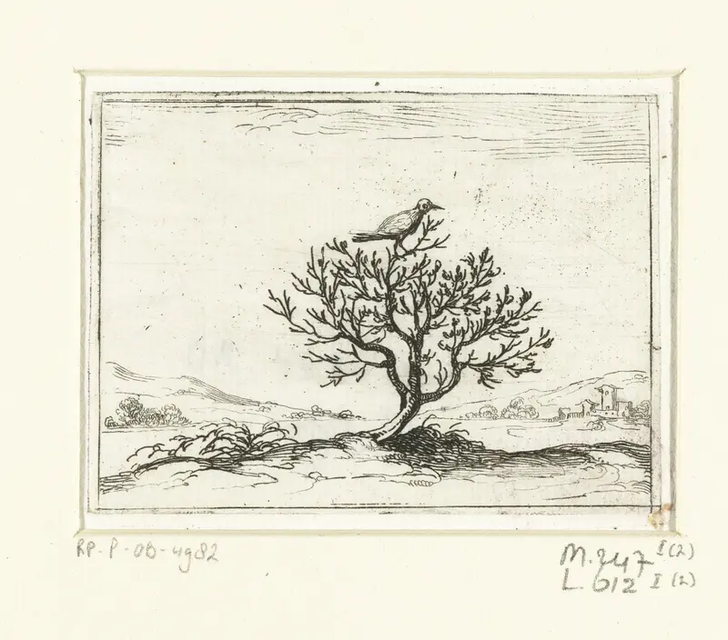 Nachtegaal op een struik Wall Art by Jacques Callot - High-Resolution Digital Print