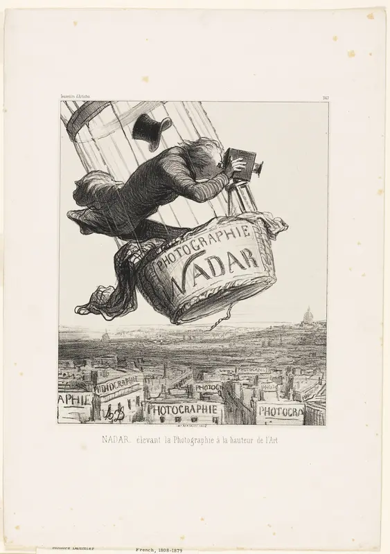 Nadar Elevating Photography to the Heights of Art, plate 367 from Souvenirs d’artistes