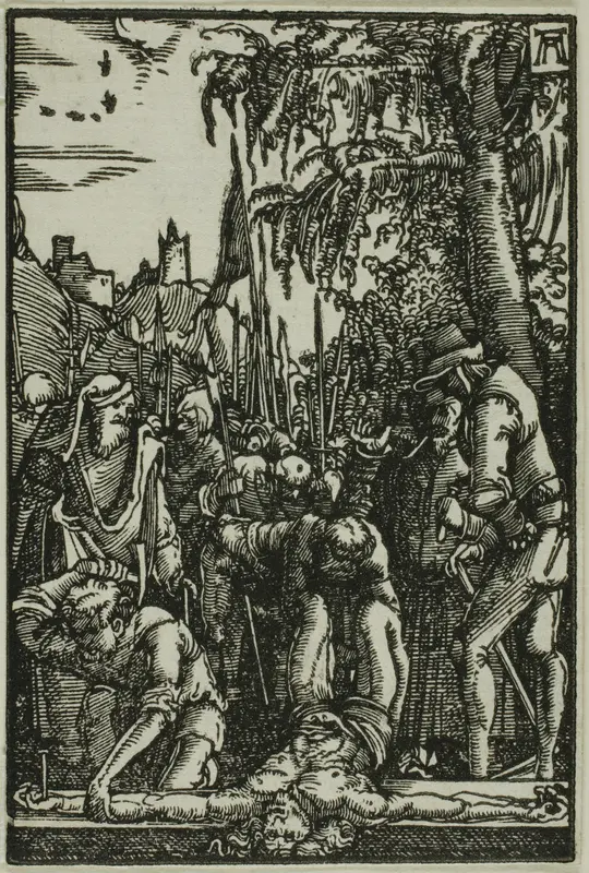 Nailing to the Cross, from The Fall and Redemption of Man Wall Art by Albrecht Altdorfer - High-Resolution Digital Print