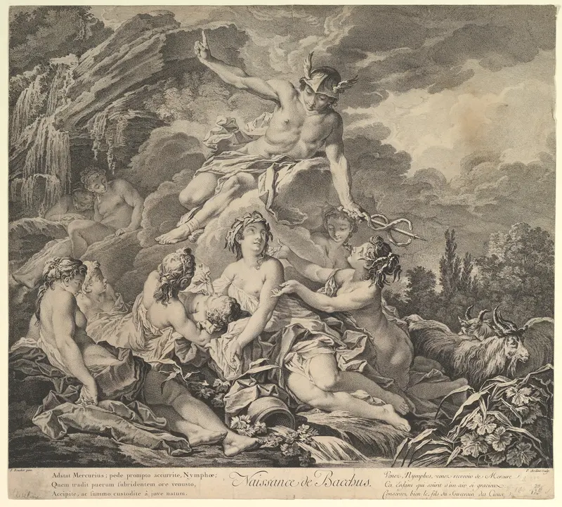 Naissance de Bacchus (Birth of Bacchus) Wall Art by Pierre Alexandre Aveline - High-Resolution Digital Print