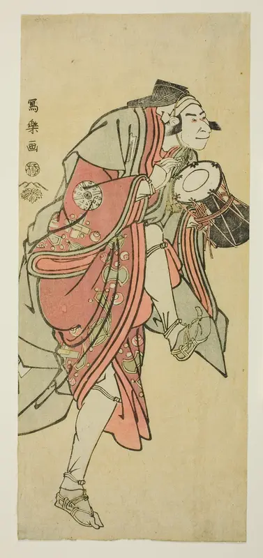 Nakamura Nakazo II in the Role of Aramaki Mimishiro Kanetora Disguised as Saiwaka Wall Art by Tōshūsai Sharaku - High-Resolution Digital Print