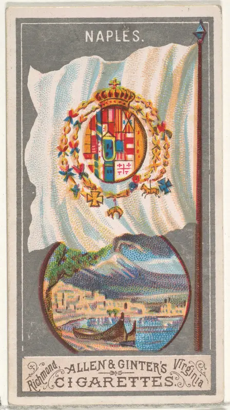 Naples, from the City Flags series (N6) for Allen & Ginter Cigarettes Brands Wall Art by Allen & Ginter - High-Resolution Digital Print