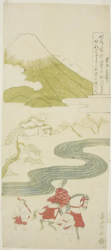 Narihira's Journey to the East 業平東下り (Narihira azuma kudari) Wall Art by Ueda Masanobu - High-Resolution Digital Print