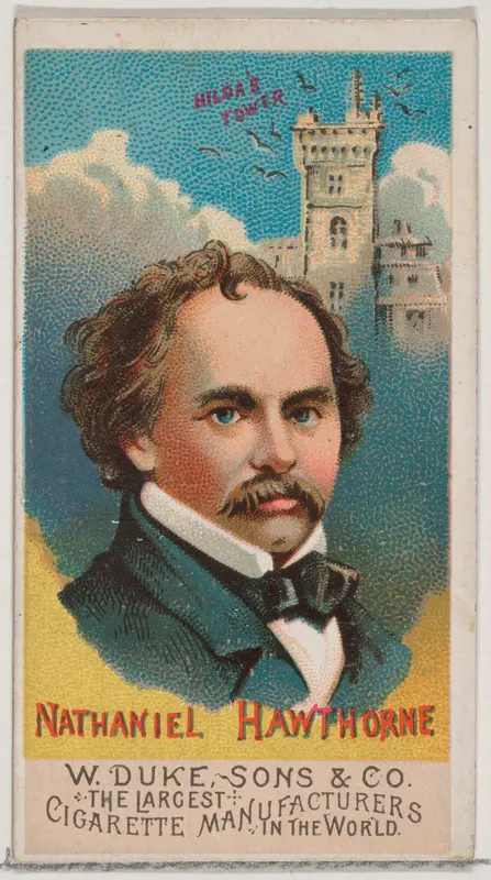 Nathaniel Hawthorne, from the series Great Americans (N76) for Duke brand cigarettes Wall Art by W. Duke, Sons & Co. - High-Resolution Digital Print