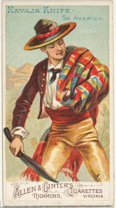 Navaja Knife, South America, from the Arms of All Nations series (N3) for Allen & Ginter Cigarettes Brands Wall Art by Allen & Ginter - High-Resolution Digital Print