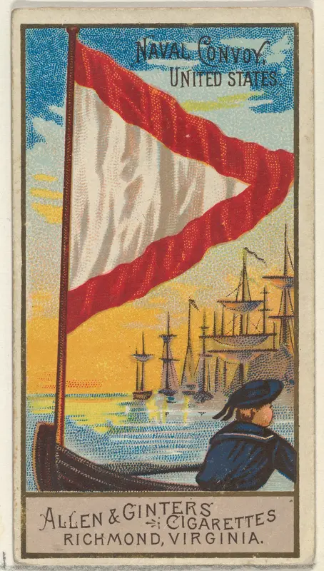 Naval Convoy, United States, from the Naval Flags series (N17) for Allen & Ginter Cigarettes Brands Wall Art by Allen & Ginter - High-Resolution Digital Print