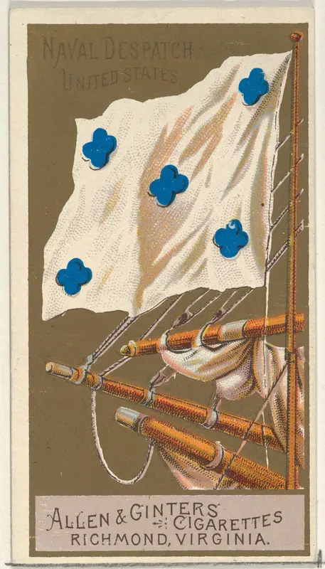 Naval Dispatch, United States, from the Naval Flags series (N17) for Allen & Ginter Cigarettes Brands Wall Art by Allen & Ginter - High-Resolution Digital Print