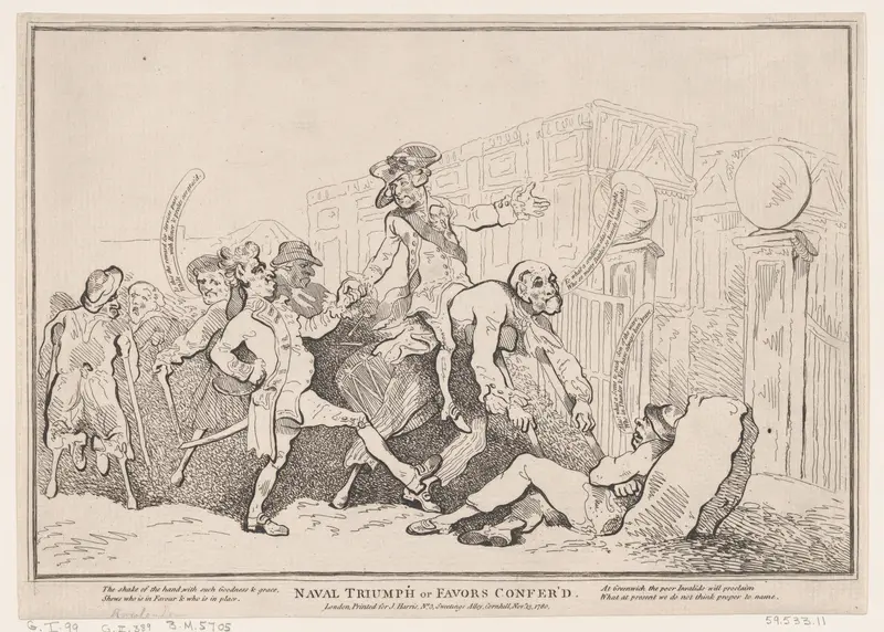 Naval Triumph, or Favors Conferred Wall Art by Thomas Rowlandson - High-Resolution Digital Print
