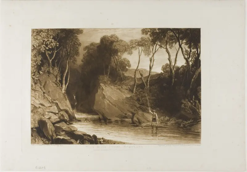 Near Blair Athol, plate 30 from Liber Studiorum Wall Art by Joseph Mallord William Turner - High-Resolution Digital Print