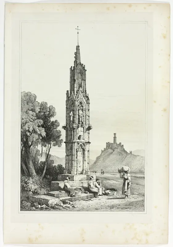 Near Godesberg, from Facsimiles of Sketches made in Flanders and Germany