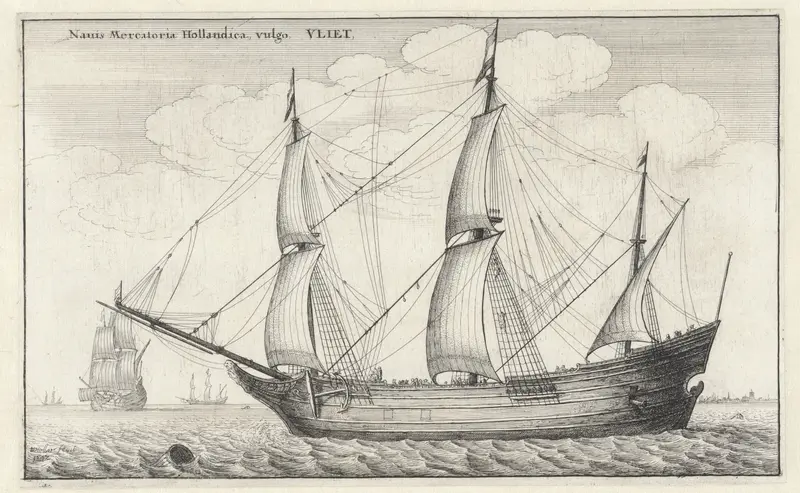 Nederlands fluitschip Wall Art by Wenceslaus Hollar - High-Resolution Digital Print