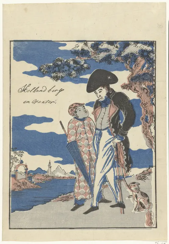 Nederlands opperhoofd met Javaanse bediende Wall Art by Unknown - High-Resolution Digital Print