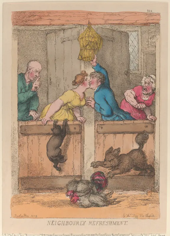 Neighbourly Refreshment Wall Art by Thomas Rowlandson - High-Resolution Digital Print