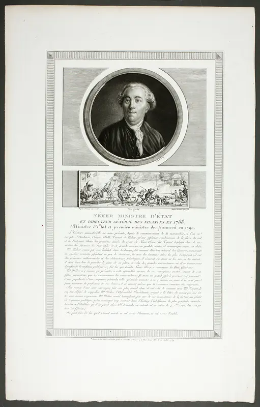 Néker, Minister of State and General Director of Finances, from the series Tableaux historiques de la révolution française Wall Art by Levachez, père et fils - High-Resolution Digital Print