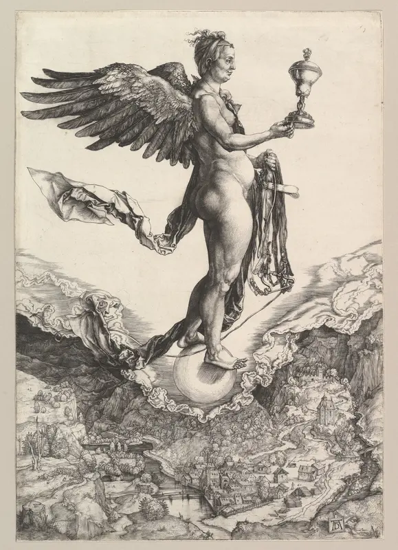 Nemesis (The Great Fortune) Wall Art by Albrecht Dürer - High-Resolution Digital Print