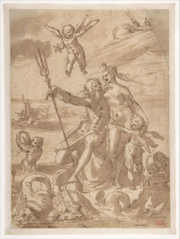 Neptune and Amphitrite Wall Art by Bartholomeus Spranger - High-Resolution Digital Print