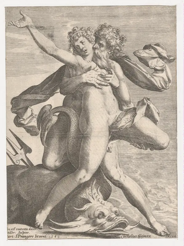 Neptune and Caenis Wall Art by Johann Sadeler I - High-Resolution Digital Print
