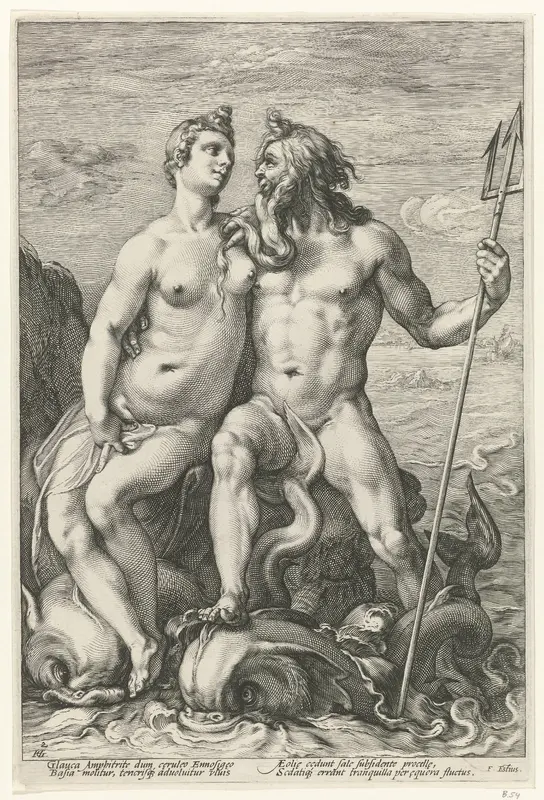 Neptunus en Amphitrite Wall Art by Unknown - High-Resolution Digital Print