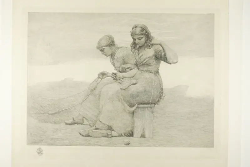 Net Menders Wall Art by Winslow Homer - High-Resolution Digital Print