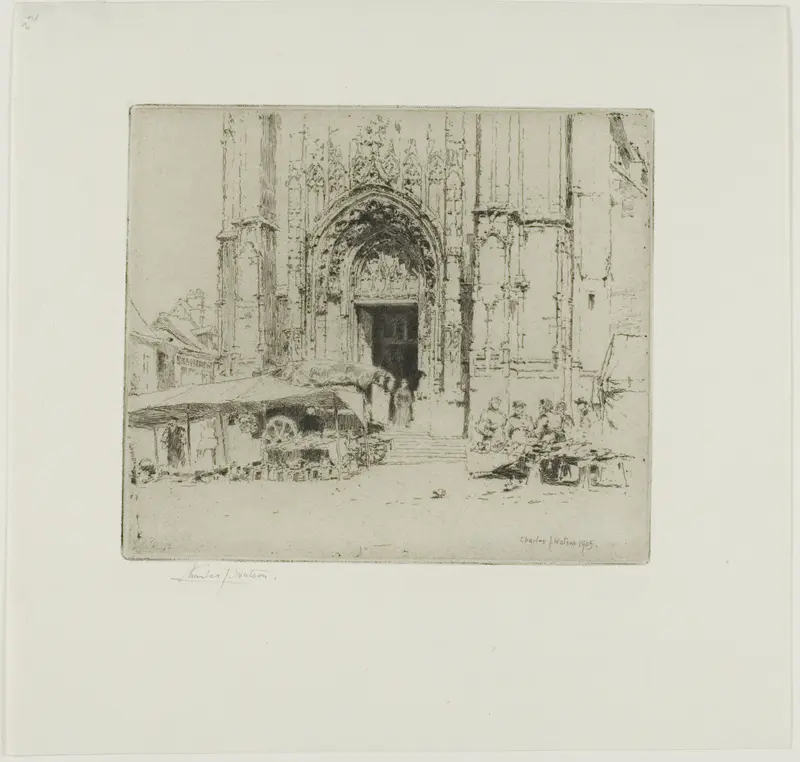 Neufchatel en Bray Wall Art by Charles John Watson - High-Resolution Digital Print