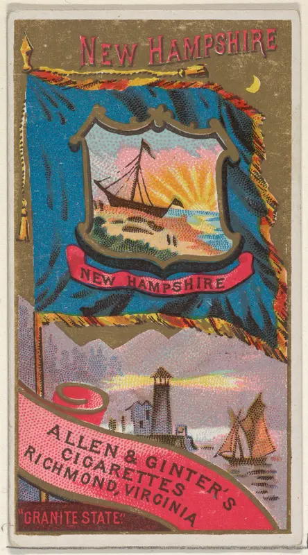 New Hampshire, from Flags of the States and Territories (N11) for Allen & Ginter Cigarettes Brands Wall Art by Allen & Ginter - High-Resolution Digital Print