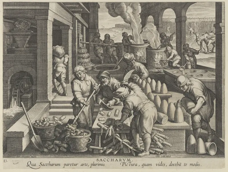 New Inventions of Modern Times [Nova Reperta], The Invention of Sugar Refinery, plate 13 Wall Art by Jan Collaert I - High-Resolution Digital Print