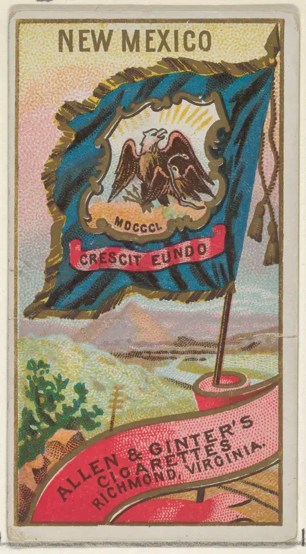 New Mexico, from Flags of the States and Territories (N11) for Allen & Ginter Cigarettes Brands Wall Art by Allen & Ginter - High-Resolution Digital Print
