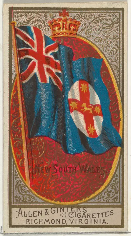 New South Wales, from Flags of All Nations, Series 2 (N10) for Allen & Ginter Cigarettes Brands Wall Art by Allen & Ginter - High-Resolution Digital Print