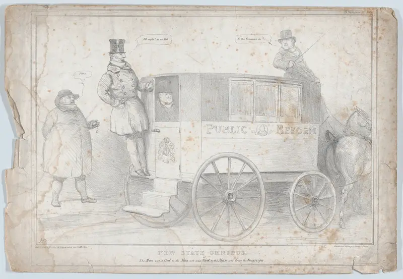 New State Omnibus, or, The Man wot is Cad to the Man wot was Cad to the Man wot drove the Sovereign Wall Art by John Doyle - High-Resolution Digital Print