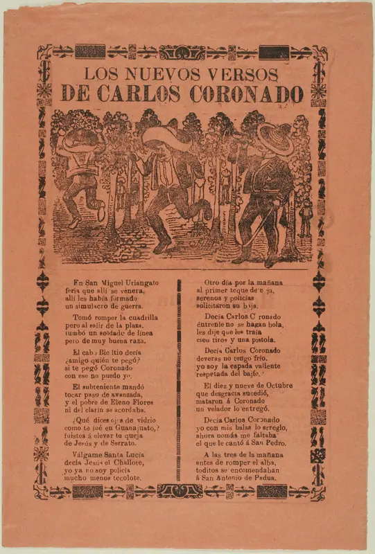 New Verses from Carlos Coronado Wall Art by José Guadalupe Posada - High-Resolution Digital Print