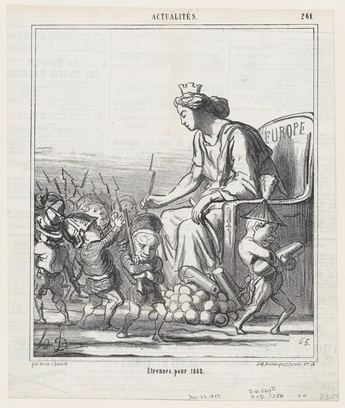 New Year's presents for 1868, from "News of the Day" Wall Art by Honoré Daumier - High-Resolution Digital Print