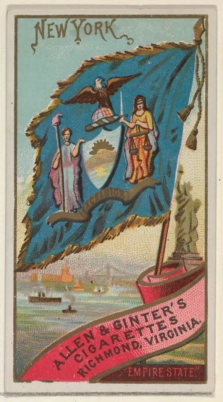 New York, from Flags of the States and Territories (N11) for Allen & Ginter Cigarettes Brands Wall Art by Allen & Ginter - High-Resolution Digital Print
